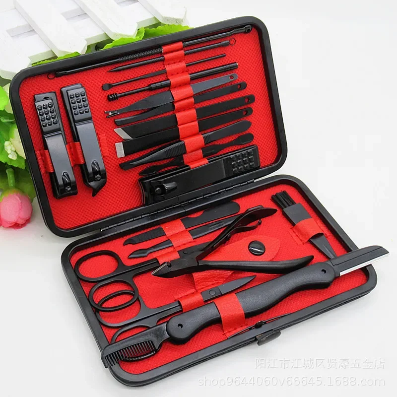 

15-20 Pcs Professional Nail Cutter Pedicure Scissors Set Stainless Steel Eagle Hook Portable Manicure Nail Clipper Tool Set