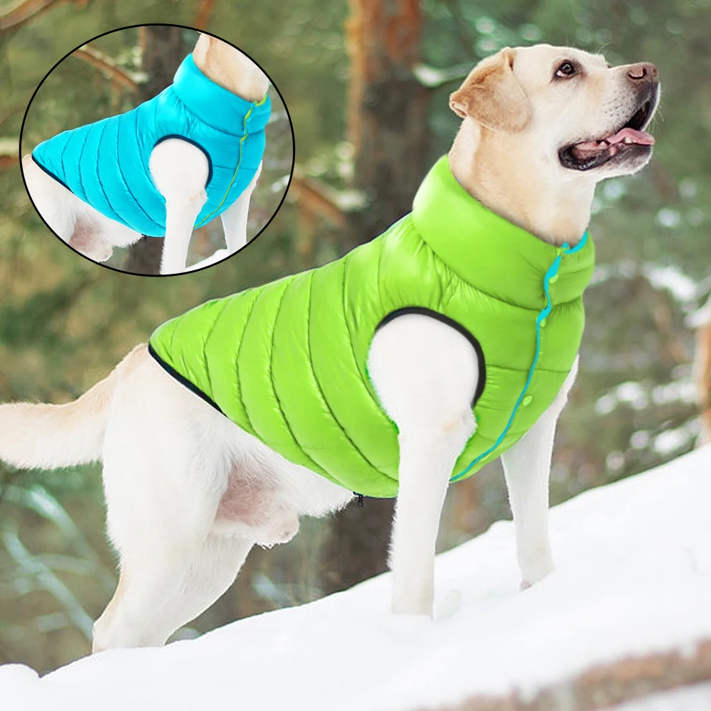 

Reversible Winter Dog Clothes Vest Warm Dogs Jacket Coat 3 Layer Thick Pet Clothing Waterproof Outfit For Small Large Dogs