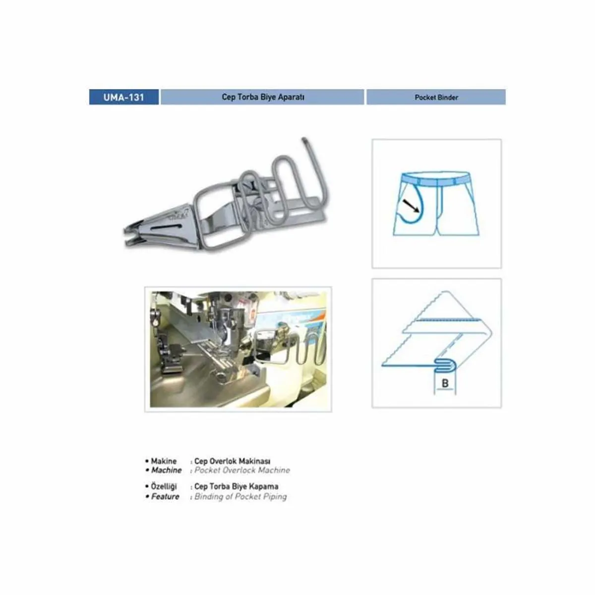 

Uma-131 Mobile Bag Bias Tape Bracket