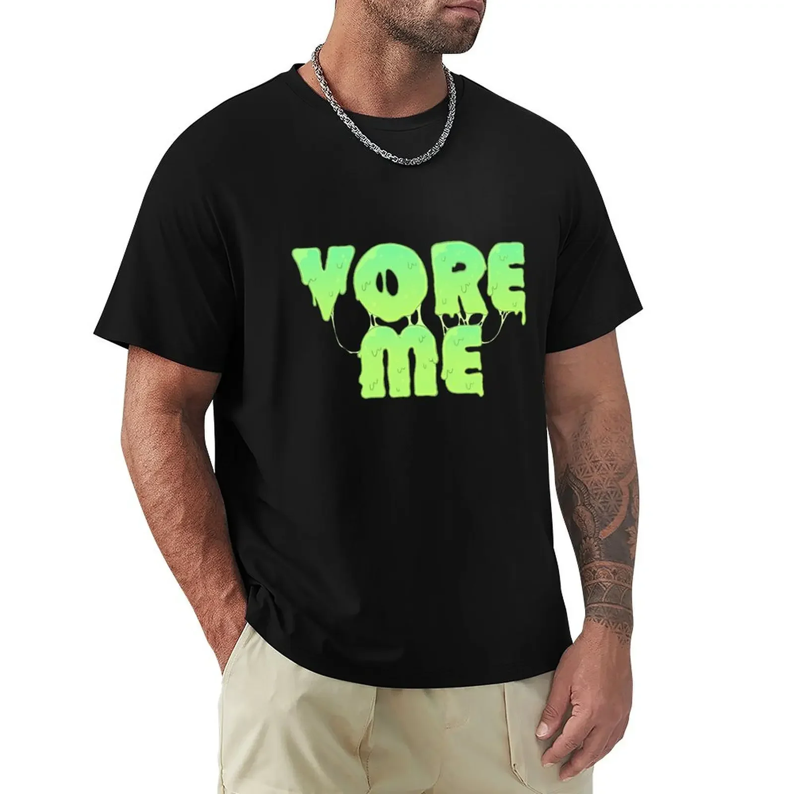 VORE ME-зеленая футболка топы больших размеров для мальчиков мешковатые рубашки с