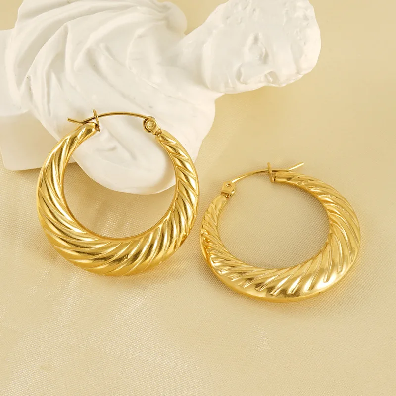 Серьги-кольца LUXUKISSKIDS из нержавеющей стали 20/30 мм