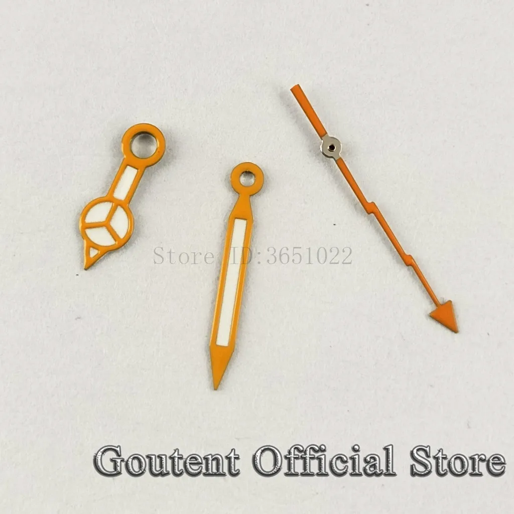 

Goutent Orange Watch Hands Green Luminous Hand Fit NH35 NH36 ETA 2824 2836 PT5000,Miyota 8215 821A,Mingzhu DG2813 3804 Movement