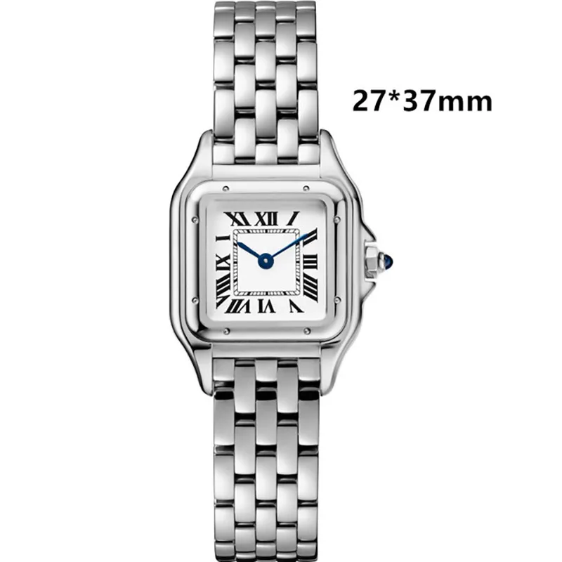 

2023 High Quality Luxury Brand Classic Color Dial Diamond Panthere Fashion Women Watch Ladies Quartz Rose Gold Black Blue leathe