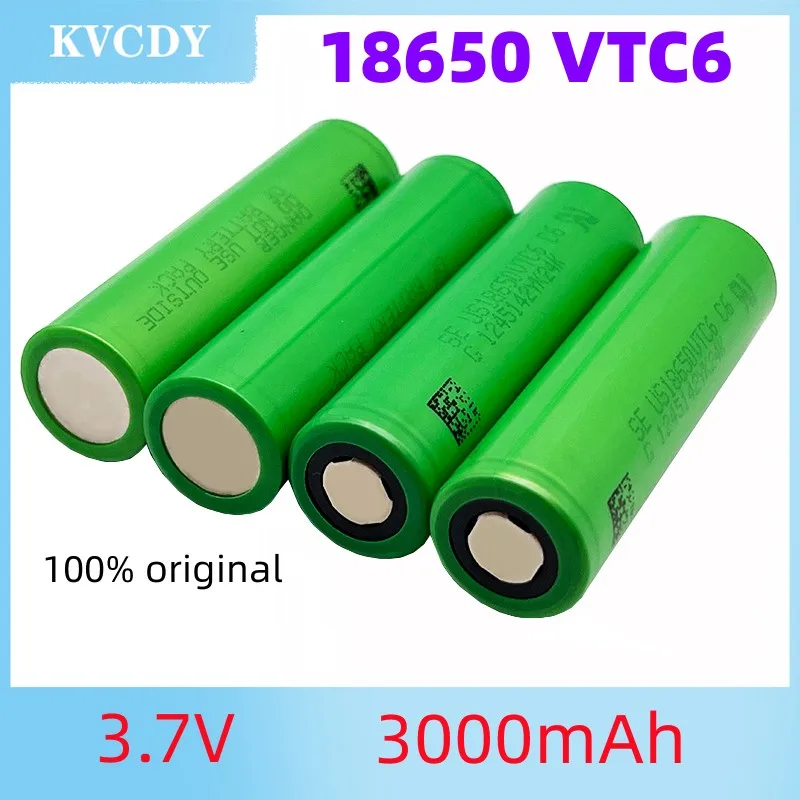 

New 100% original VTC6 18650 3000mAh lithium ion 3.7V rechargeable battery 18650 3000mAh battery toy tool CE certification