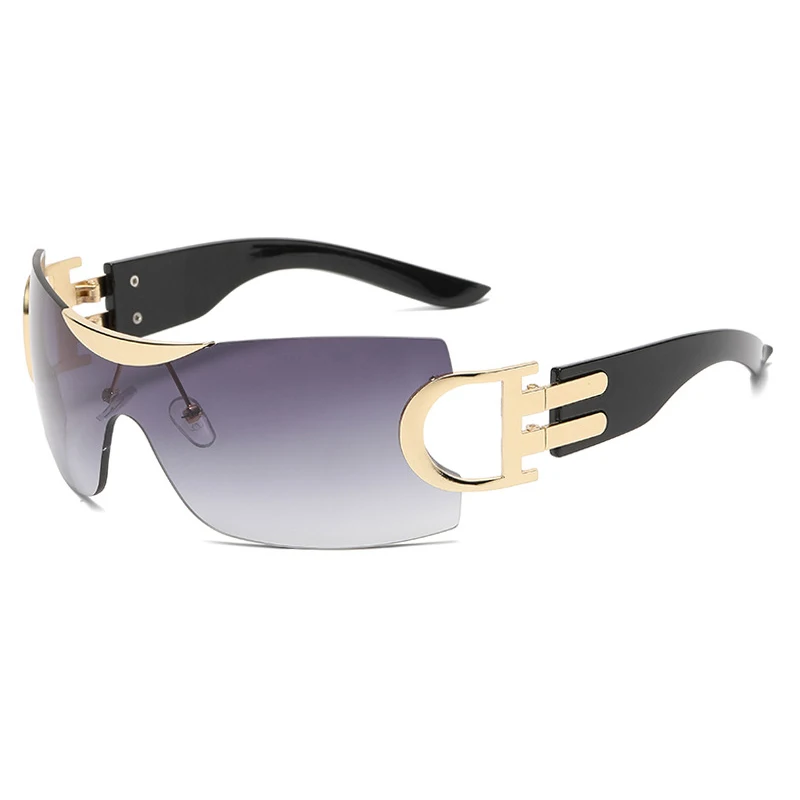 

Brand Luxury Rimless D Sunglasses For Women Men Outdoor Sports Cycling Sun Glasses Fashion Vintage Male Ladies Eyewear Y2K 2023