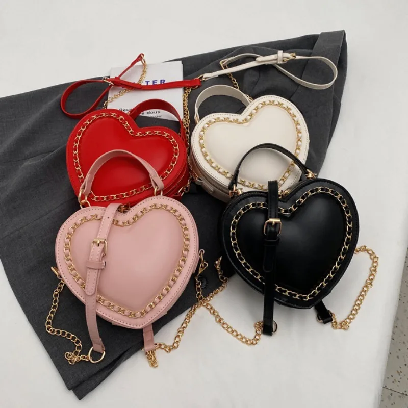 

Love Heart Bags for Women Chains Shoulder Bag Crossbady Bolsas Feminina Wholesale Items Bolsos Mujer Sweet Fashion Handbags