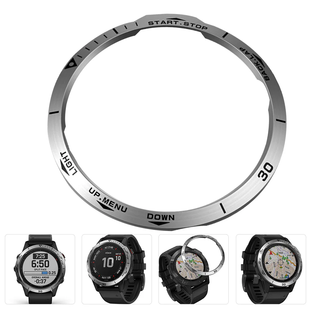

Metal Bezel Watch Case 6X Accessory Protective Ring Flapper Accessories Smart Circle