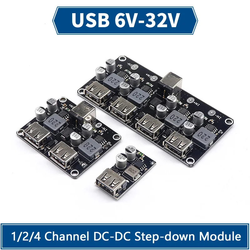 USB QC3.0 QC2.0 DC-DC понижающий преобразователь зарядный модуль 6-32 в 9 12 В 24 для быстрой