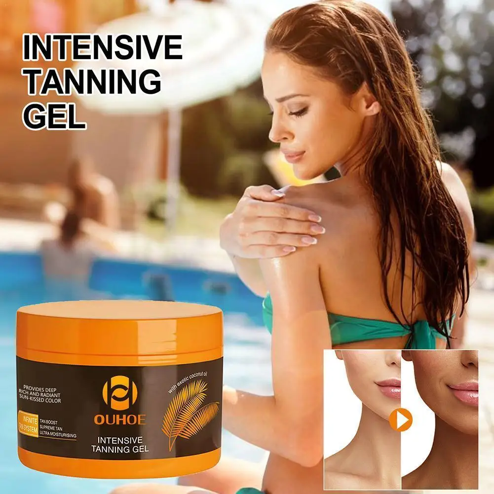 

1Pc Brown Tanning Accelerator Gel, A Natural and Powerful Tanning Cream for Effective Outdoor Sun Tanning 150g B4E8