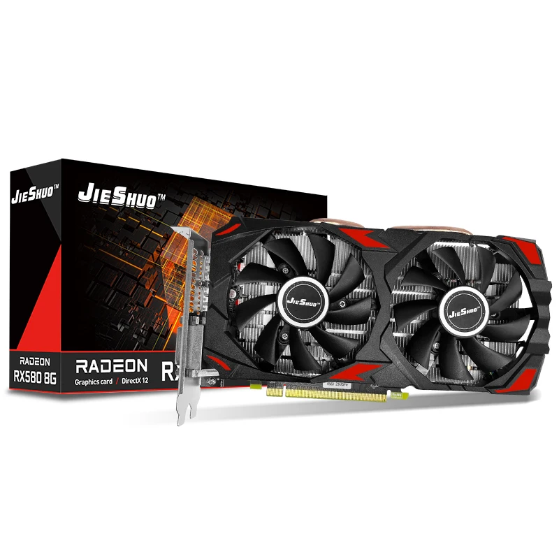 

JIESHUO RX 580 8gb New GPU rx580 8g Computer Graphics Card Gamer PC rx 580 8gb