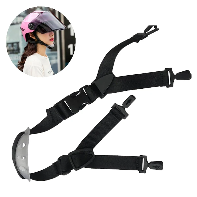 

Y-shaped Adjustable Buckle Removable Hat Chin Strap Safety Helmet Chin Strap with Chin Cup Helmet Accessory