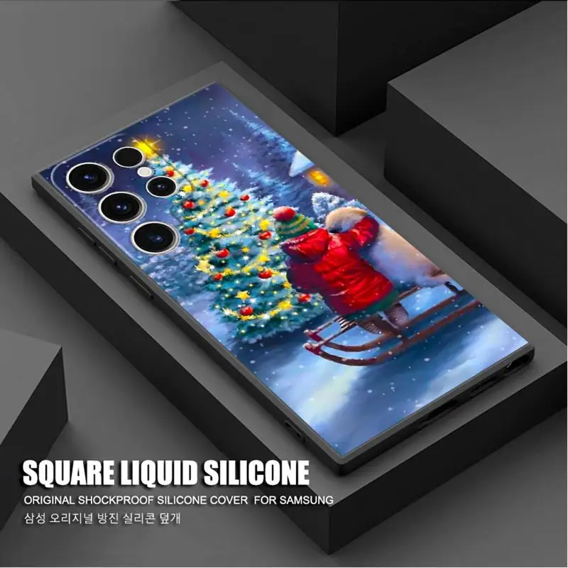 Чехол для телефона с рождественской елкой Samsung Galaxy S24 Ultra S23 S22 S21 Plus S20 FE Note 20 10Plus