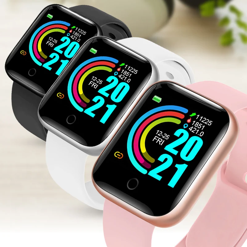 

Led Digital Watch Child Men Women Fitness Tracker IP67 Waterproof Band Heart Rate Monitor Pedometer Y68 D20 Sports Smart Watch