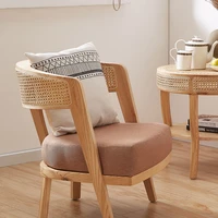 nordic japanese rattan single leisure sofa chair living room family designer small house type