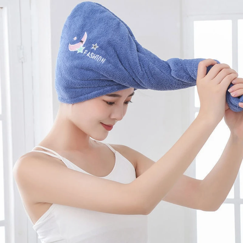 

Women Soft Microfiber Towels Shower Cap Quick Drying Towel Girl Dry Hair Cap Towel Bath Hats for Women Soft for Lady Turban Head