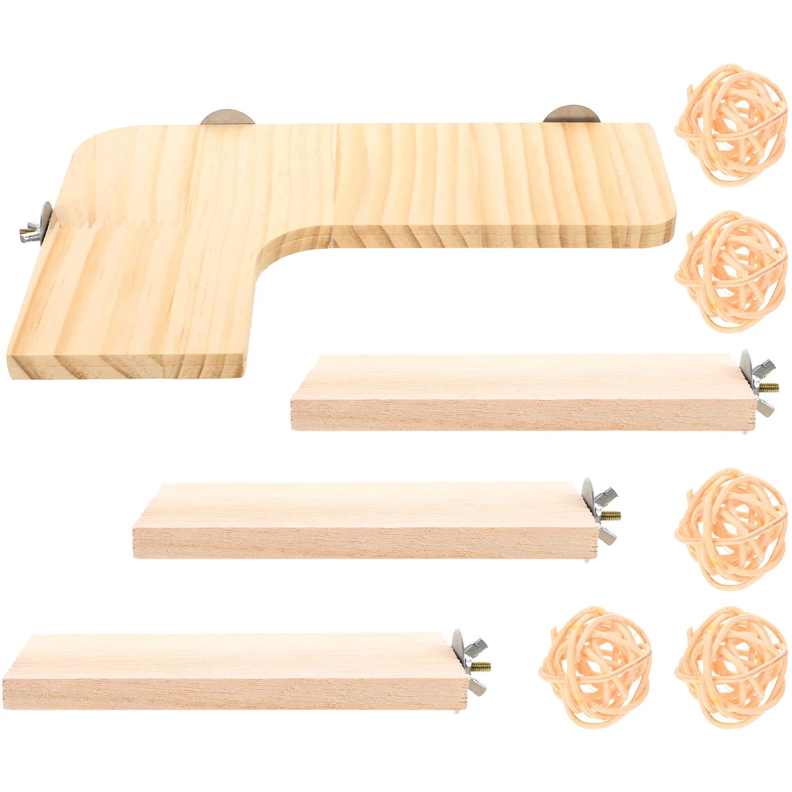 

Hamster Jumping Platform Squirrel Climbing Board Delicate Stand Bird Cage Accessories Wooden Parakeet Perch Chinchilla