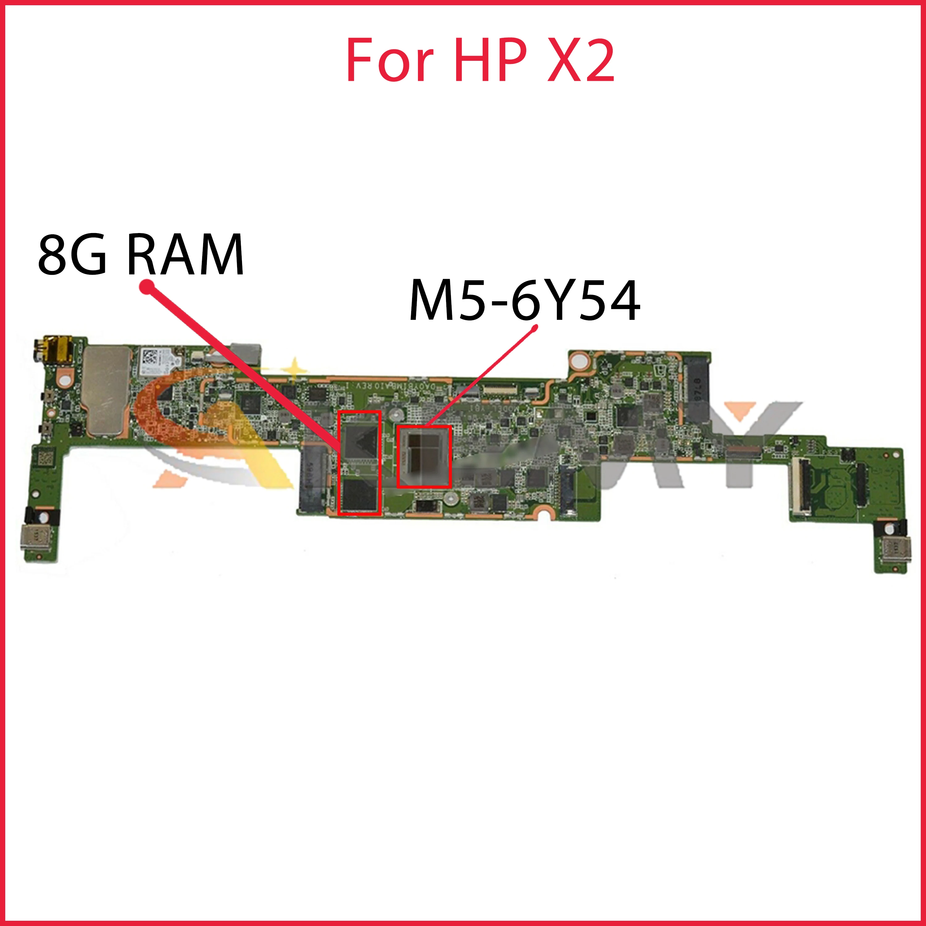 

836074-001 836074-601 для HP X2 M5-6Y54 8G RAM материнская плата для ноутбука DA0YB1MBAI0 SR2EM материнская плата для ноутбука
