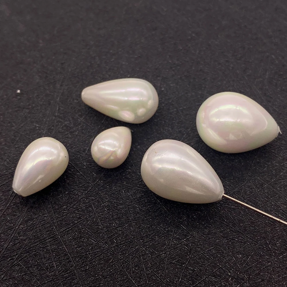 

Natural Shell Beads White Drop Shape Loose Beads for DIY Jewelry Making Bracelet Necklace Earrings Shell Bead Charms Accessories