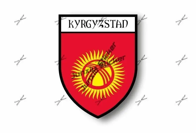 Наклейки в Киргизию герб Киргизии наклейка флаг высококачественные