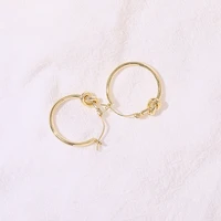 classic knotted gold simple frosty ear buckles