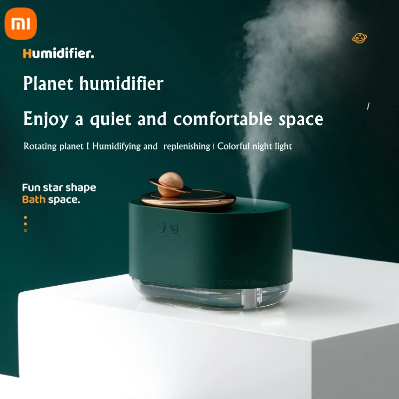 Xiaomi 300ML Rotating Planet Wireless Air Humidifier USB Chargeable1200mAh Battery Ultrasonic Mist Maker Aroma Diffuser LED Lamp