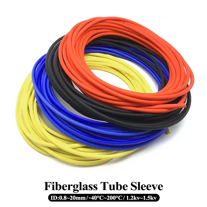 1 м 200 градусов C трубка из стекловолокна ID3 мм плетеная проволочная муфта