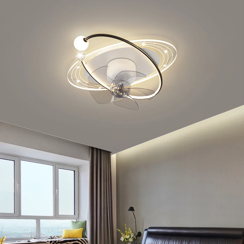 

New Modern LED Ceiling Fan with Lights for Living Dining Room Bedroom Home Decor Dimming Fans Lustre Ceiling Fans Lamp Fixture