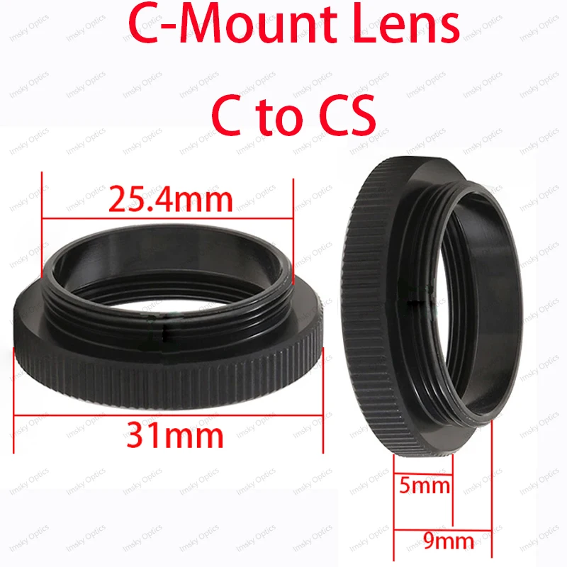 

C-MOUNT 5 мм адаптер удлинительной трубки CS к C металлический адаптер крепления C-CS преобразователь разделительного кольца для объектива видеонаблюдения