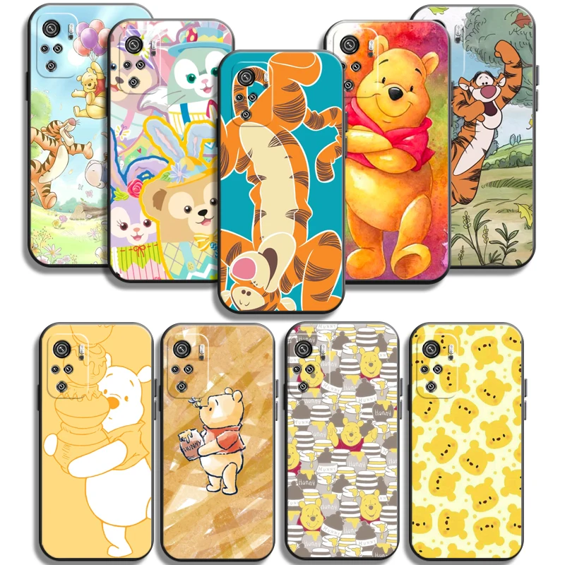 

Disney Edward Pooh Phone Cases For Xiaomi Redmi Note 10 10 Pro 10S 10 5G Carcasa Back Cover Coque Funda