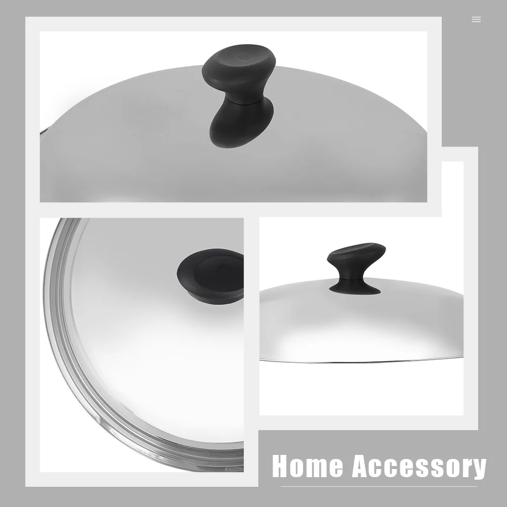 

Lid Pan Pot Cover Lids Universal Cooking Steel Stainless Skillet Replacement Frying Inch Cookware Domefunction Multi Kitchen