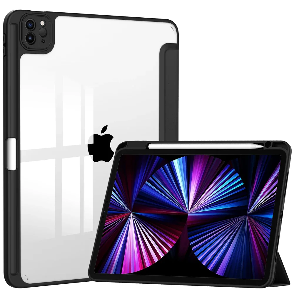 Фото Тонкий прозрачный чехол для iPad Air 4/5 10,9 дюйма M2 M3 11-дюймовый чехол для планшетов 2025 Air4 Air5 с чехлом-держателем для карандашей №1