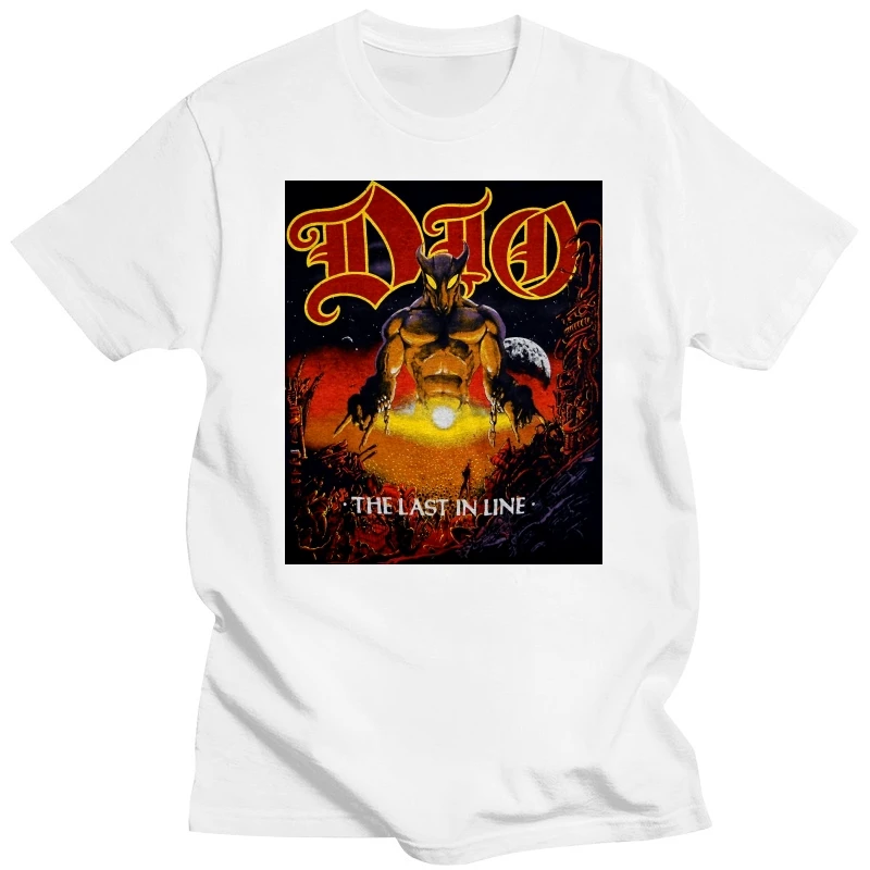 

Dio Last In Line T0ur VTG 80s T Shirt Funny Black Vintage Gift Men Women Tee HOT