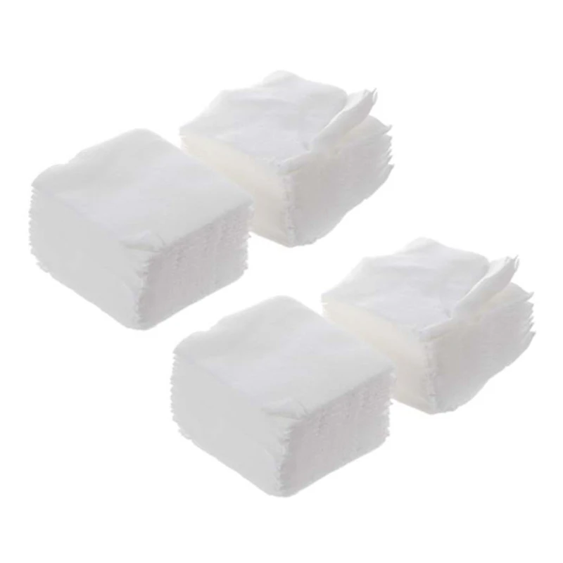 

White Rectangle Facial Cotton Pads 400 Pcs For Make Up