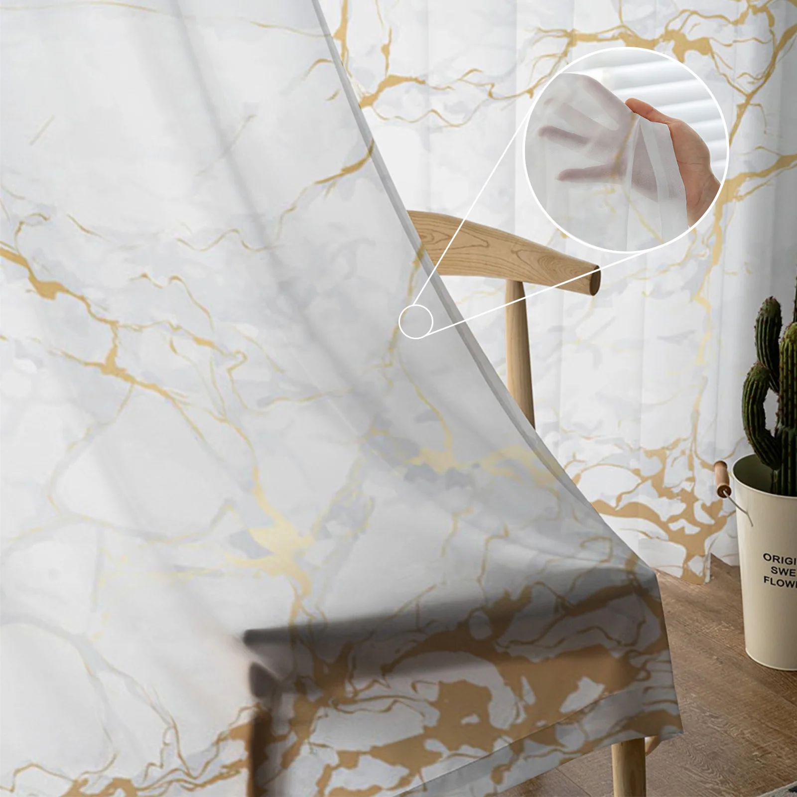 Мраморная прозрачная занавеска из тюля для окна гостиной кафе спальни кухни