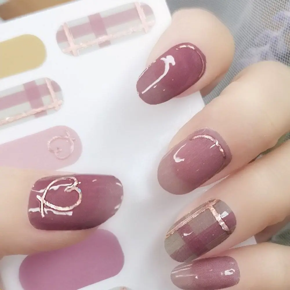 

Bronzing Nail Art Watermarks Full Cover Nail Art Stickers Self-Adhesive Nail Stickers Nail Polish Film DIY Nail Decals