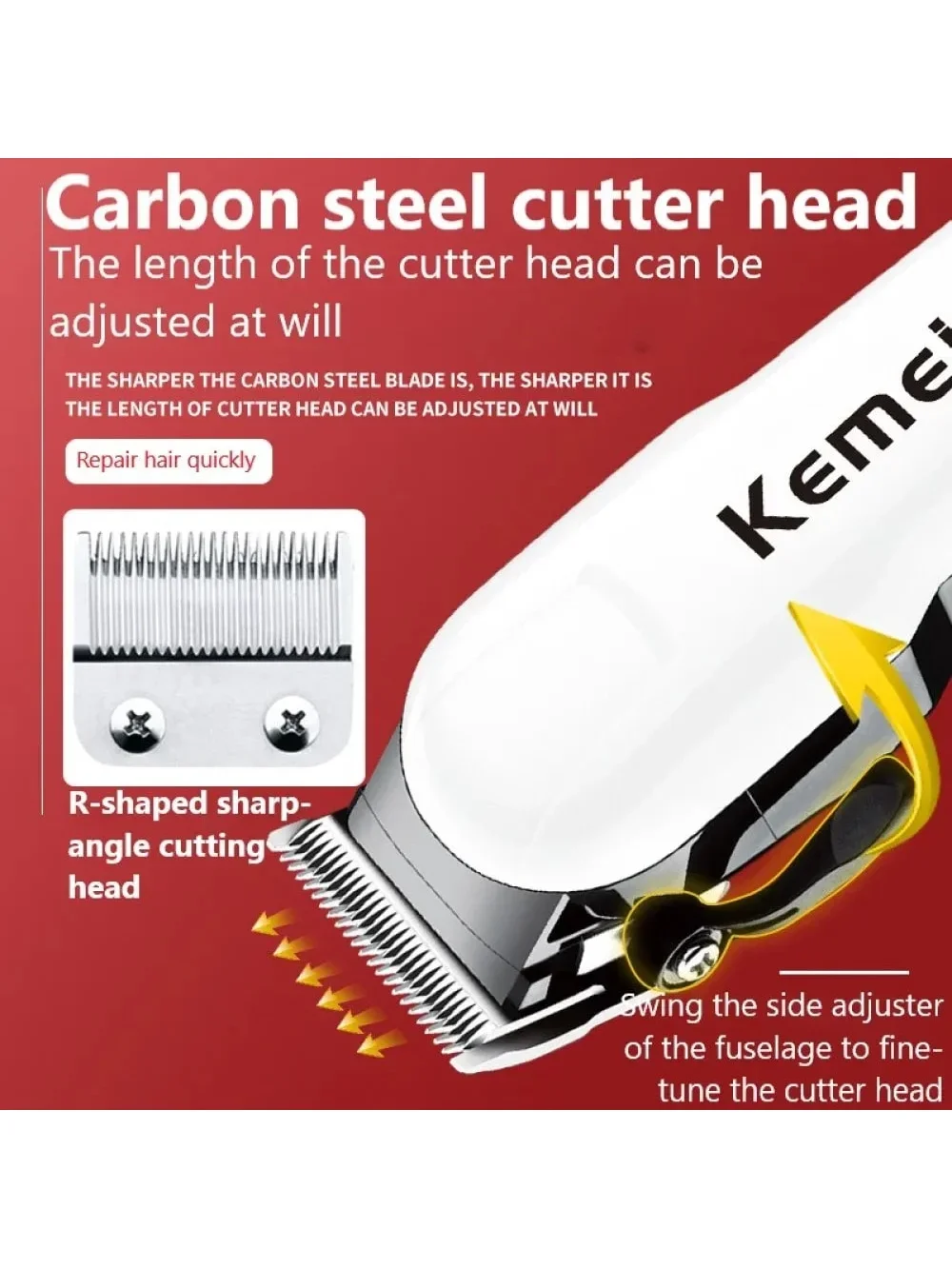 Регулируемая Беспроводная Машинка для стрижки волос со светодиодным дисплеем