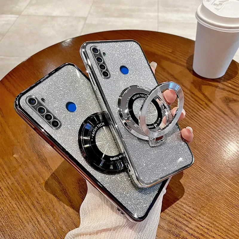 Для Realme 5 RMX 1911 гальванический мягкий блестящий чехол из ТПУ для задней крышки