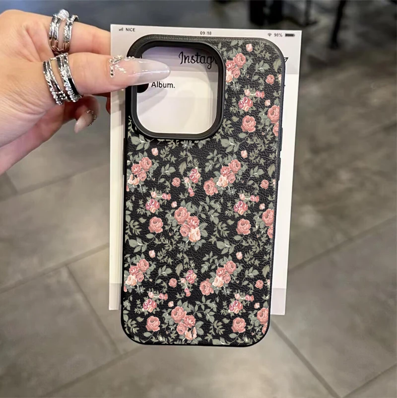 Фото Small Flower Lichee Pattern Phone Case For Samsung Galaxy Note 10 20 Ultra S20 Plus M56 M55 M15 F06 A04E A73 Shockproof Cover №1