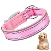 adjustable soft padded dog collar chest for dog pet accessories reflective design safety travel at night for small large dogs