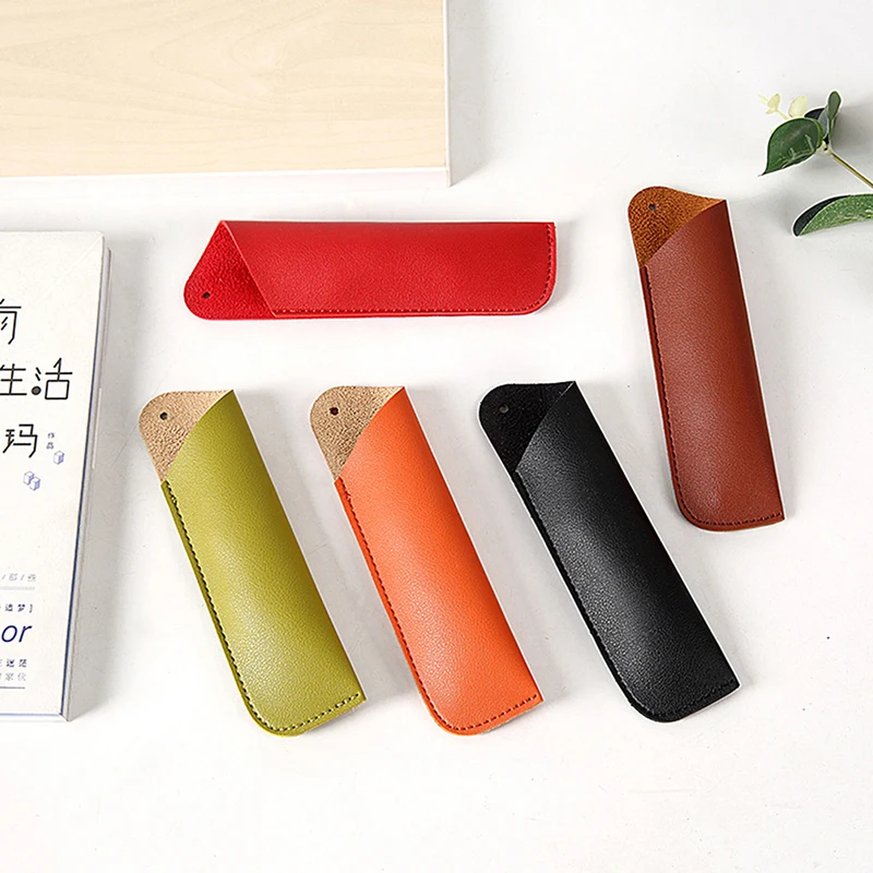 

PU Leather Pencil Case School Pen Storage Bag Cute Pen Case Kawaii Pen Protective Sleeve Small Sign Pen Cover Leather Case Gifts