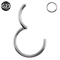 astm f136 g23 titanium segment nose rings hinged septum clicker conch helix piercing 16g 18g