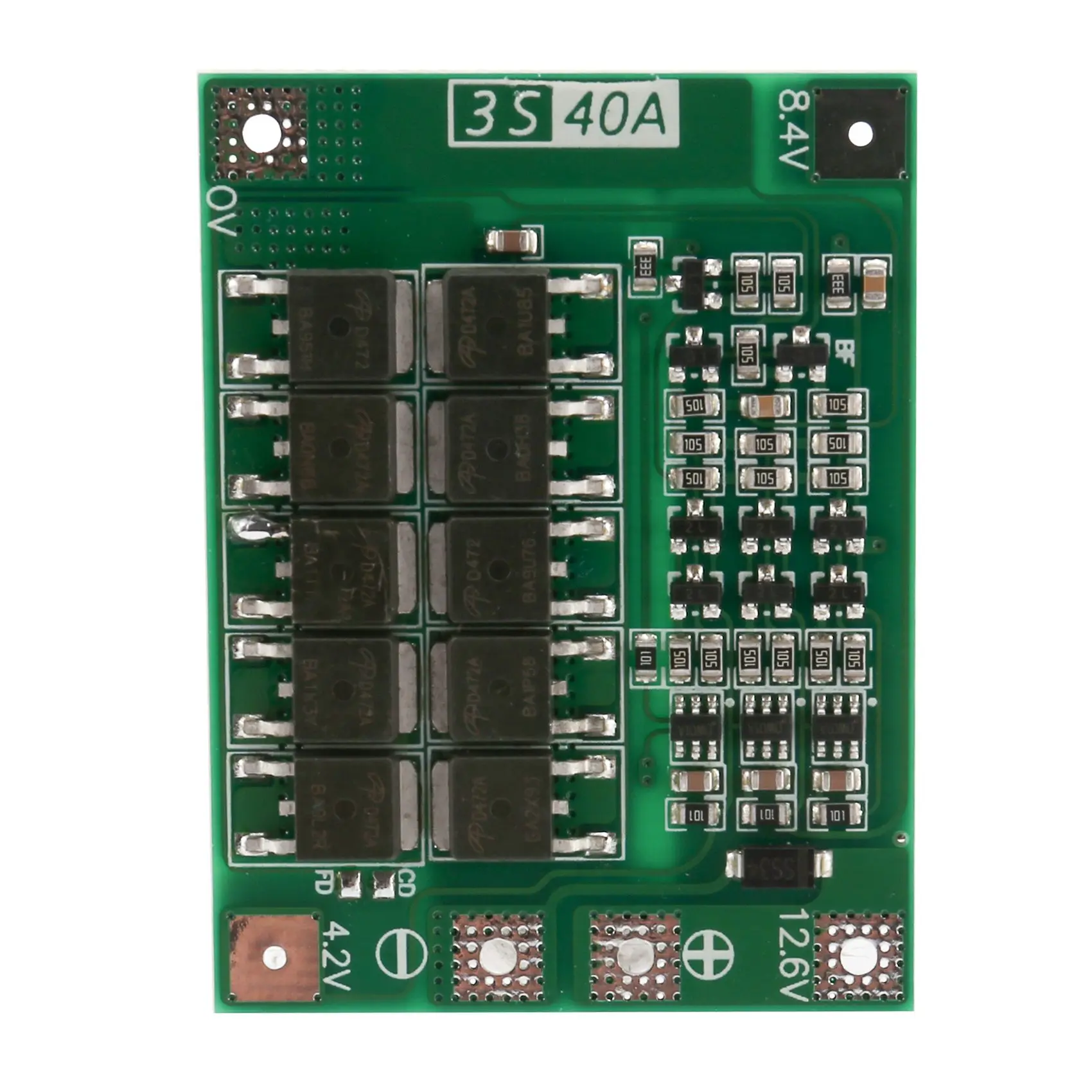 Защитная плата Pcb Bms зарядного устройства литий-ионной батареи 3S 40A 18650 для