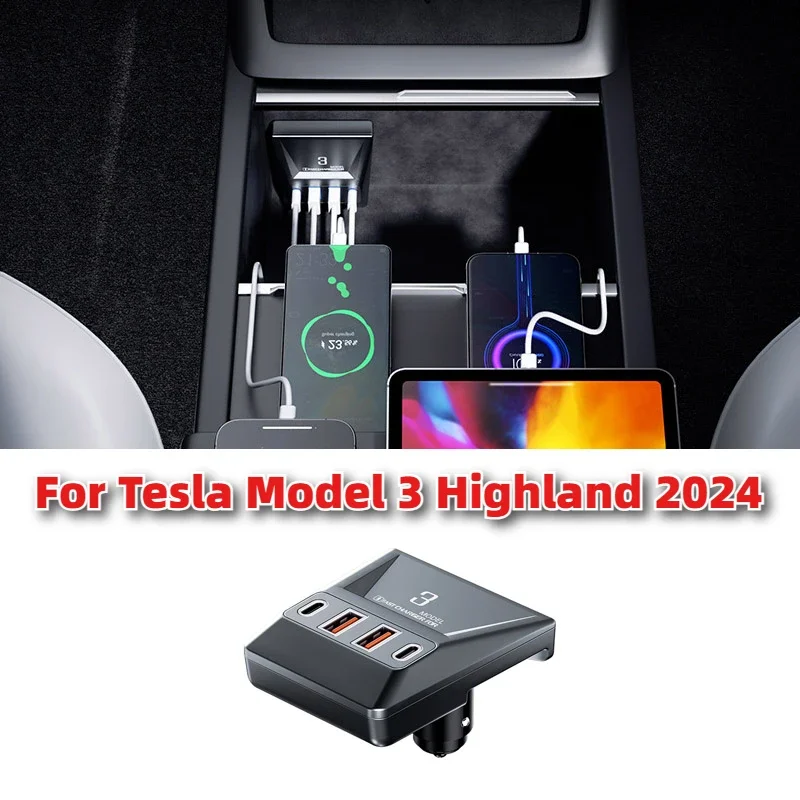 Для Tesla Model 3 Highland 2024 90 Вт док-станция для быстрой зарядки центральная нижняя