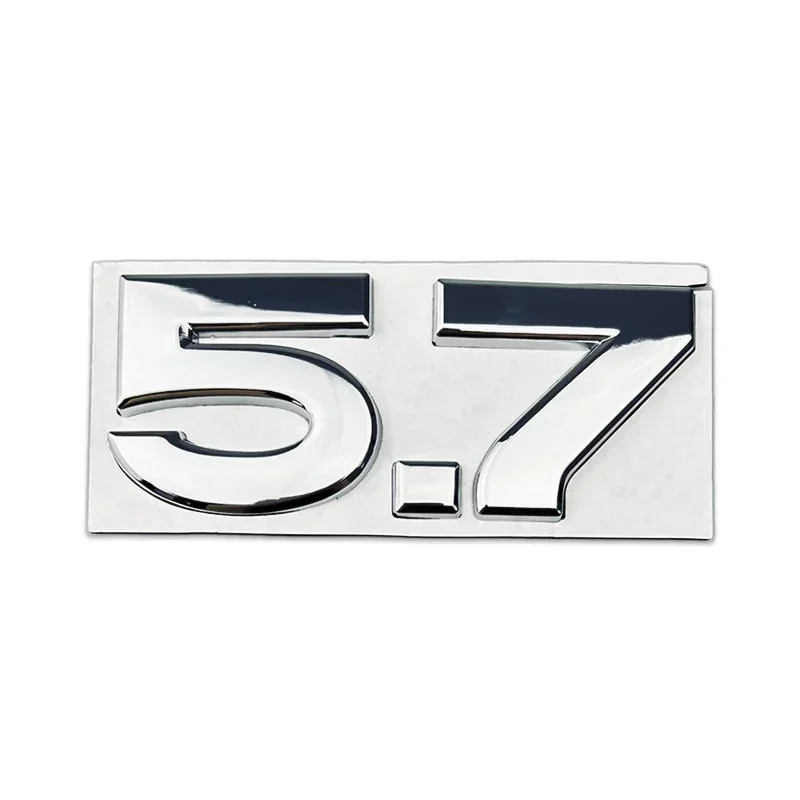 Металлический 5 7 логотип Автомобильная боковая эмблема наклейка багажник значок