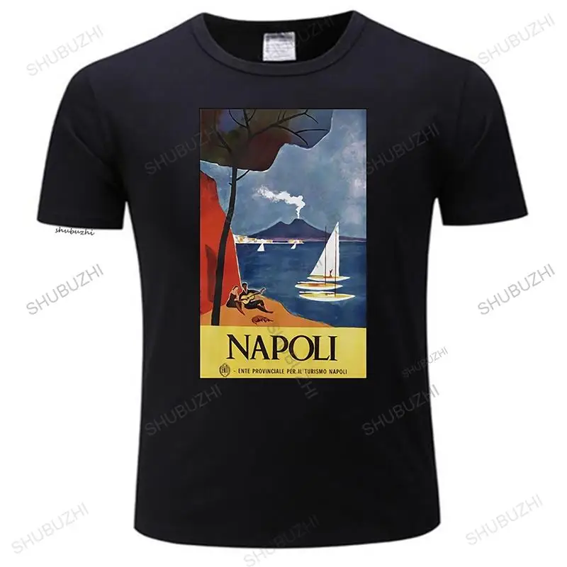 

fashion t-shirt men cotton brand teeshirt Printed Men T Shirt vintage Short Sleeve Napoli (Naples) Italy clothing cool Tee-Shirt