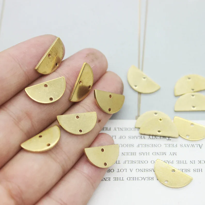 

6/18/36/60pcs Brass Moon Charm, Geometry Charms, Earring Findings, U Connector, Jewelry Making, Diy Material, Jewelry Supplies