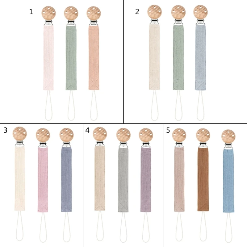 

Pacifier Clip Pacifier Leashes Baby Pacifier Holder Chain Fabric Set Cotton Chain Teething Toy Birthday Gift