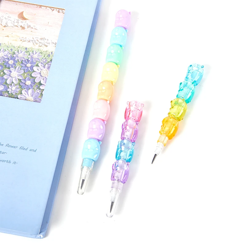 

2pcs Kawaii Cartoon Non-sharpening Pencils HB Lead Sketch Drawing Pencil Students Writing Pens School Stationery Pencil for Kids