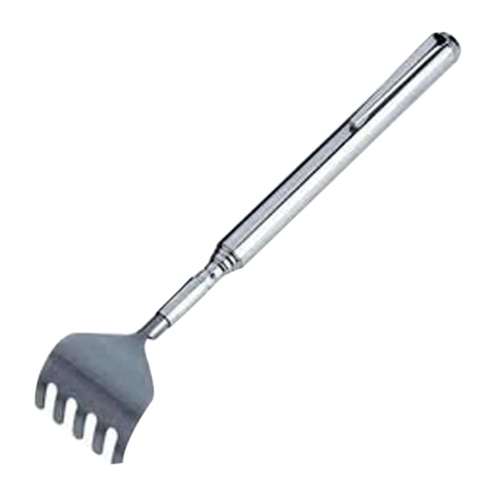 

Telescopic Extendable Stainless Steel Back Scratcher Itching Stick (Silver)
