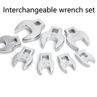 8 pcs 38 inch drive crowfoot wrench set metric wrench set interchangeable ratchet wrench set home tool set
